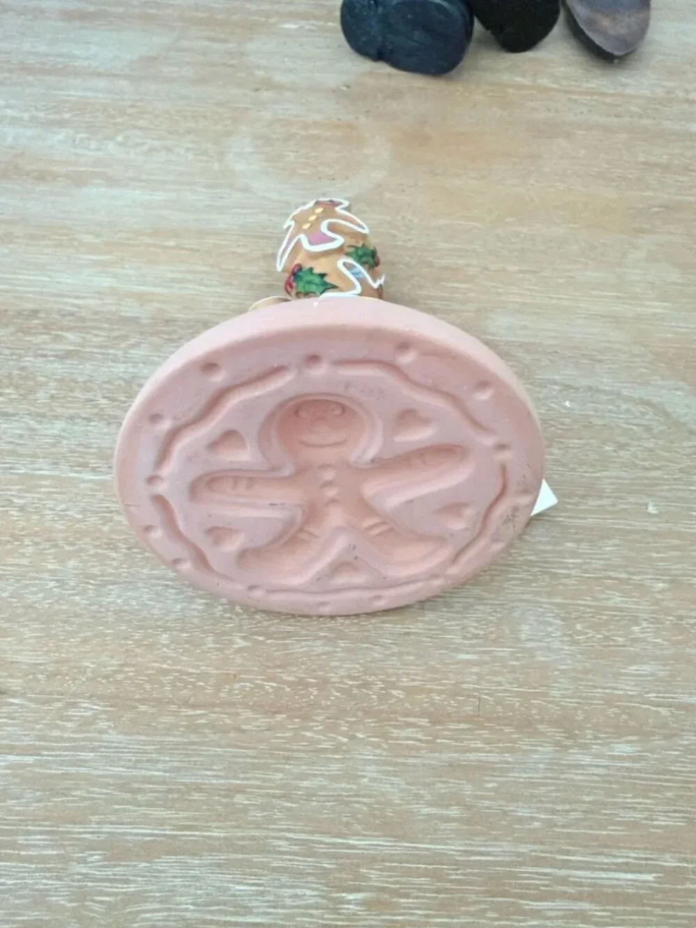 Vintage Cookie Press Gingerbread Man Stamp Christmas Holiday Shaker Hearth 1997